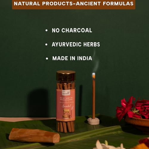 GOW DURBAR GowDurbar Bamboo-Less Sandal Rejuvenating Agarbatti 65g (Pack of 3) | Organic Incense Sticks with Panchagavya & Herbs | Eco-Friendly | for Pooja, Yoga & Meditation - Image 2