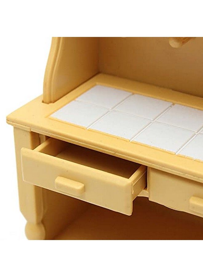 Acxico 2Pcs Plastic Kitchen Cabinet Miniature Furniture Room Item Set Mini Accessory - Image 4