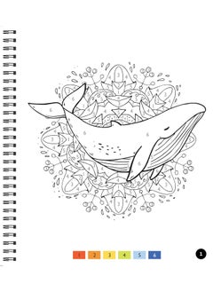 Publications International Brain Games - Color by Number - Large Print: Ocean  - Image 2