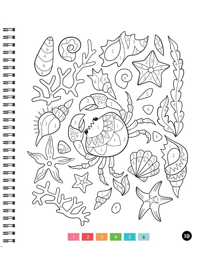 null - Publications International Brain Games - Color by Number - Large Print: Ocean - Image 1