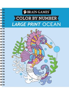 Publications International Brain Games - Color by Number - Large Print: Ocean