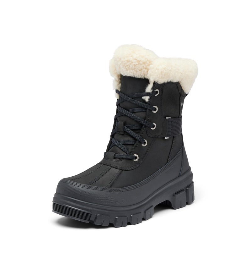 SOREL Womens Tivoli V Parc Waterproof Boot Black Sea Salt 85
