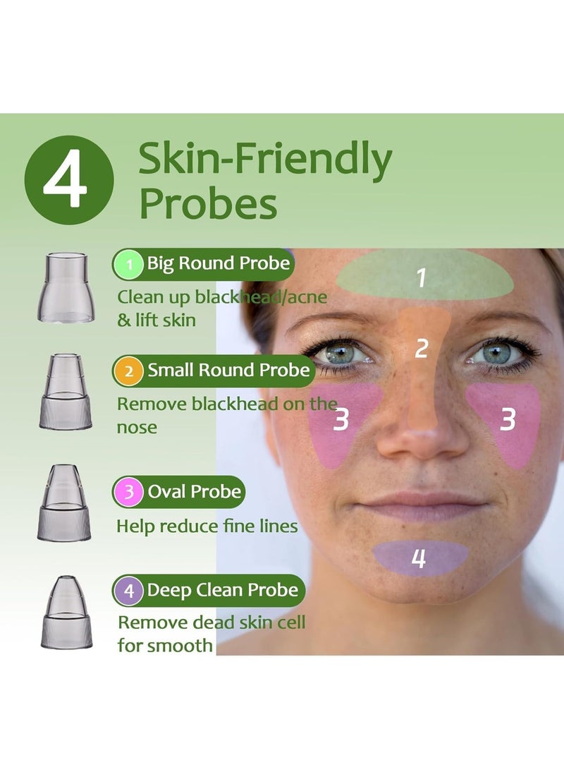 Blackhead Remover Vacuum, Blackhead Extractor Pore Vacuum Hot Compress, Electric Acne Comedone Whitehead Remover Tools - 4 Suction Power with LED Display, Rechargeable Pimple Popper Tool Kit - Image 2