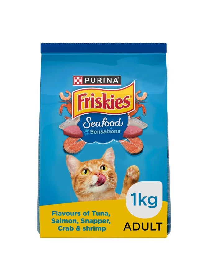 Purina Friskies Adult Seafood Sensations Dry Cat Food - Image 1