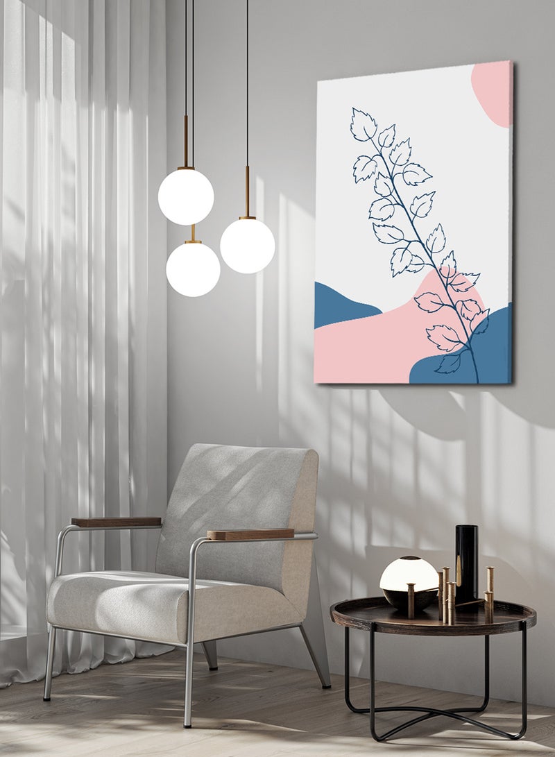 LOWHA Canvas Wall Art Stretched Over Wooden Frame with Tree Branch Abstract Painting - Image 1