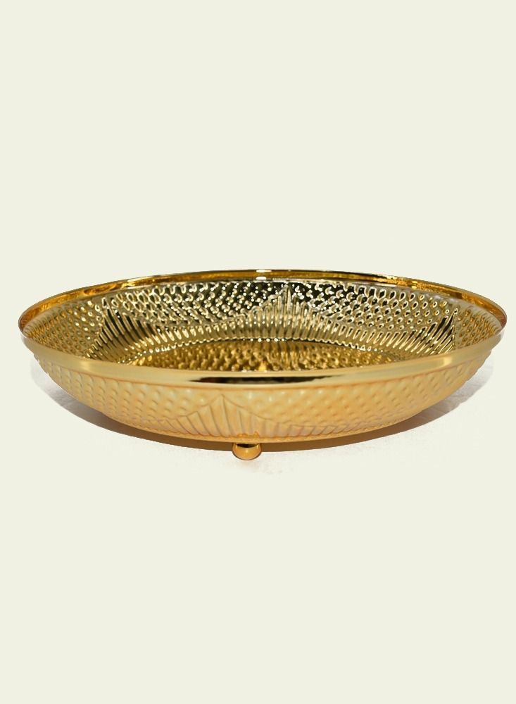 Multi-Use Gold Embossed Serving Plate 21 * 4 cm  - Image 4