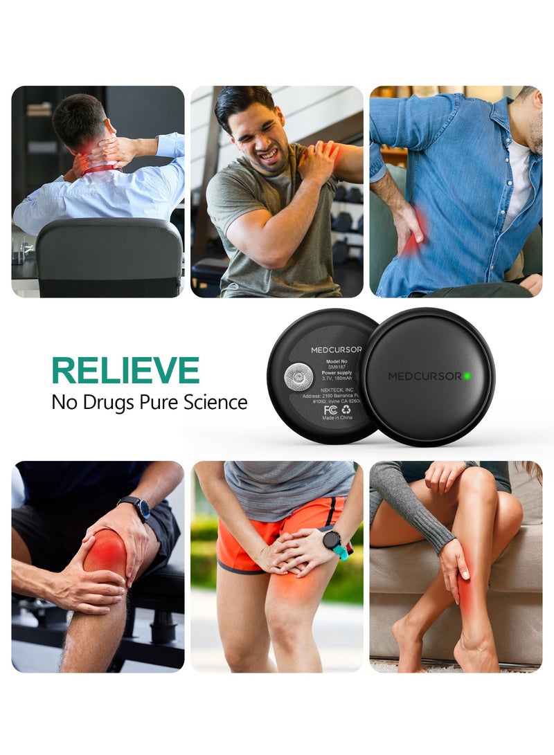 MEDCURSOR TENS and EMS Muscle Stimulator with 25 Intensities, Dual Channels & App Control – Portable Pain Relief Massager for Body Relaxation - Image 2