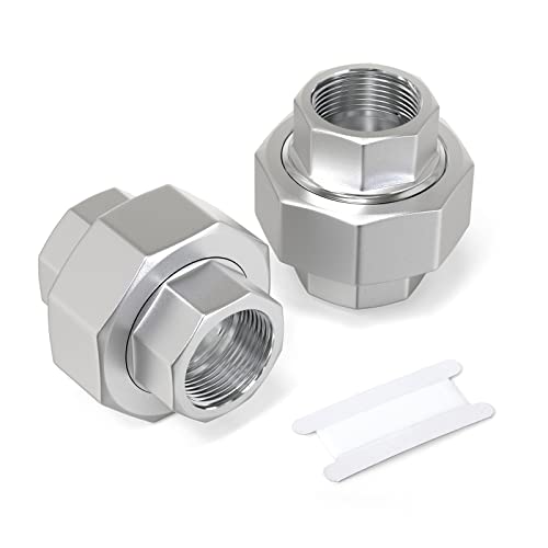 TAISHER 2PCS 304 Stainless Steel Union，3/4" NPT Female Cast Pipe Fitting - Image 1