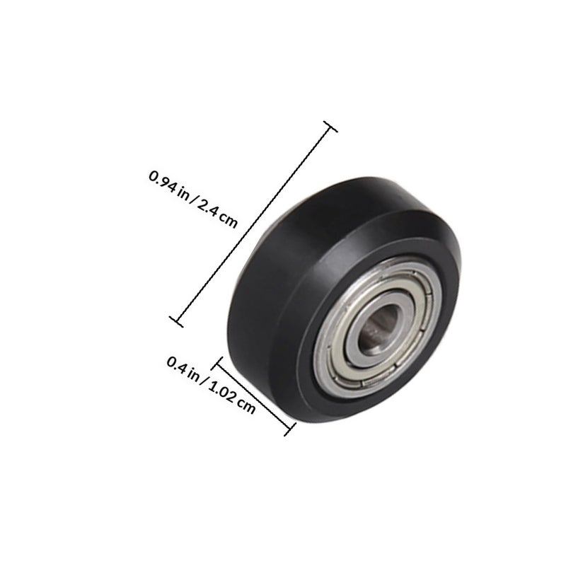 6 Pcs Printer Roller Wheels Pulley V Groove Bearings Passive Round - Image 2