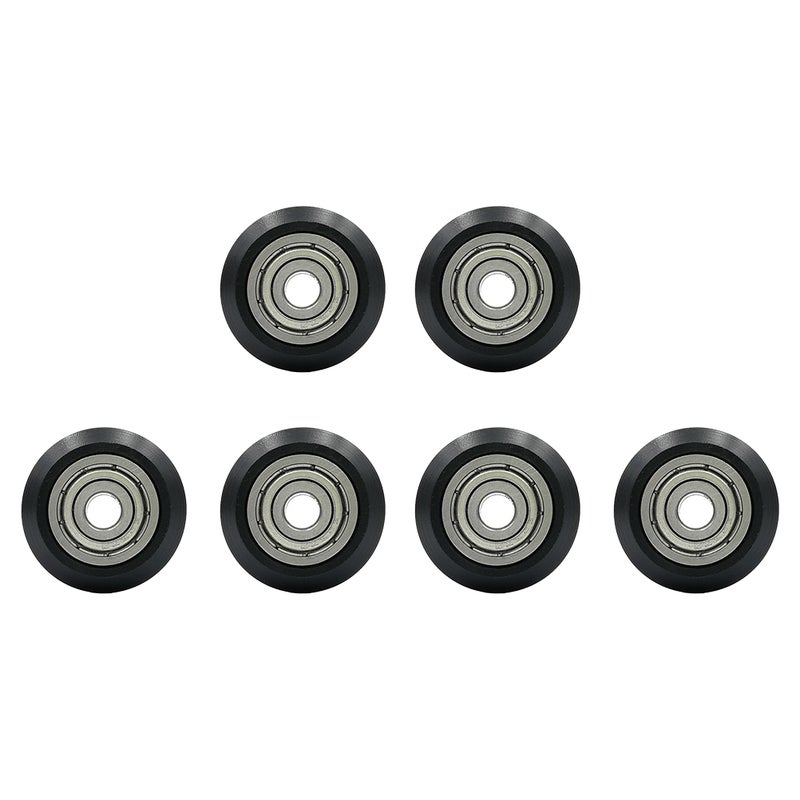 6 Pcs Printer Roller Wheels Pulley V Groove Bearings Passive Round - Image 1