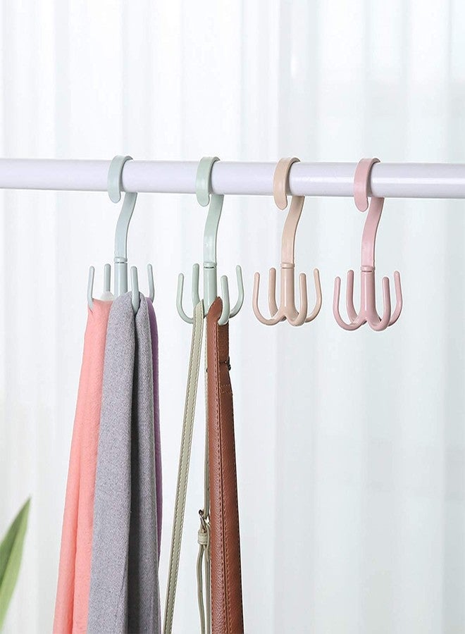 AG E-Com Belt Hangers for Closet Organizer, 360 Degree Rotating Closet Clothes Hangers with 4 Claws, Scarf Tie Rack Hooks for Belts 4 Colors for Handbags Hats Scarf Tie Accessories - Image 5