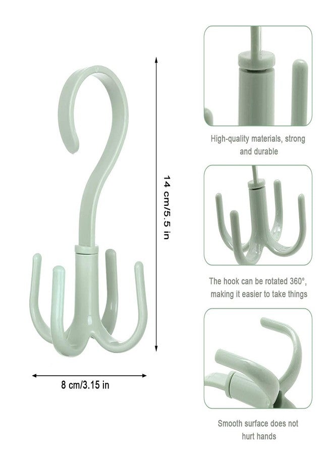 AG E-Com Belt Hangers for Closet Organizer, 360 Degree Rotating Closet Clothes Hangers with 4 Claws, Scarf Tie Rack Hooks for Belts 4 Colors for Handbags Hats Scarf Tie Accessories - Image 2