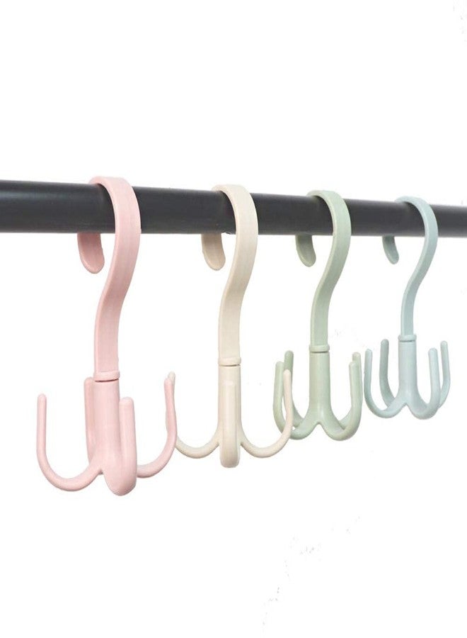 AG E-Com Belt Hangers for Closet Organizer, 360 Degree Rotating Closet Clothes Hangers with 4 Claws, Scarf Tie Rack Hooks for Belts 4 Colors for Handbags Hats Scarf Tie Accessories - Image 1