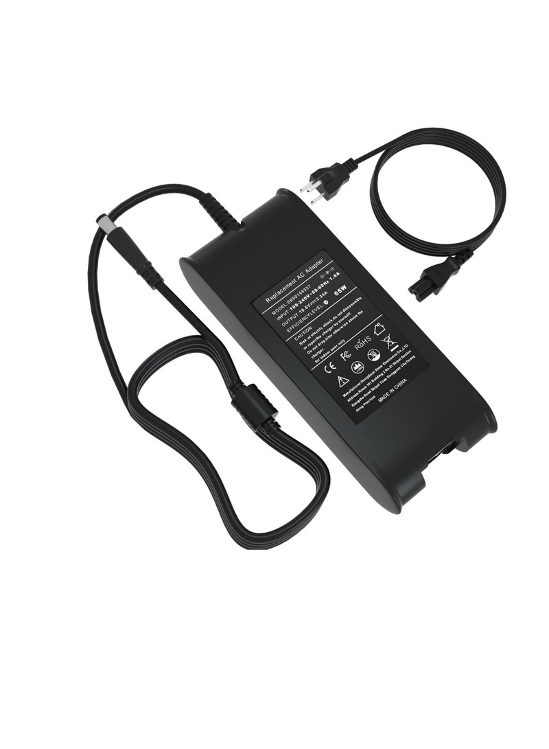 Terabyte بديل لشاحن لابتوب ديل كروم بوك 11 3180 3120 ديل لاتيتيود 3380 3190 7490 5400 5480 5490 7390 5590 7280 7290 e7470 e5440 e6430 e6440 سلك طاقة 7.4 مم دائري 90 واط 19.5 فولت 4.62 أمبير محول تيار متردد - Image 1