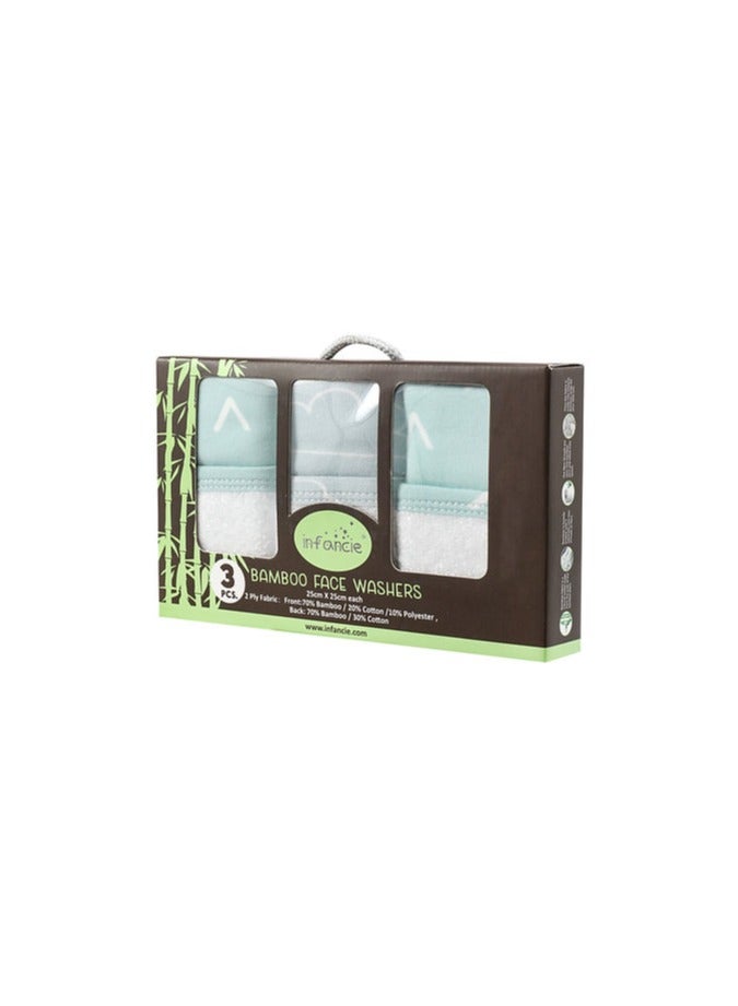 infancie Bamboo Baby Wash Wipes Set (25 x 25 cm) for 0-4 years, Blue - Image 4
