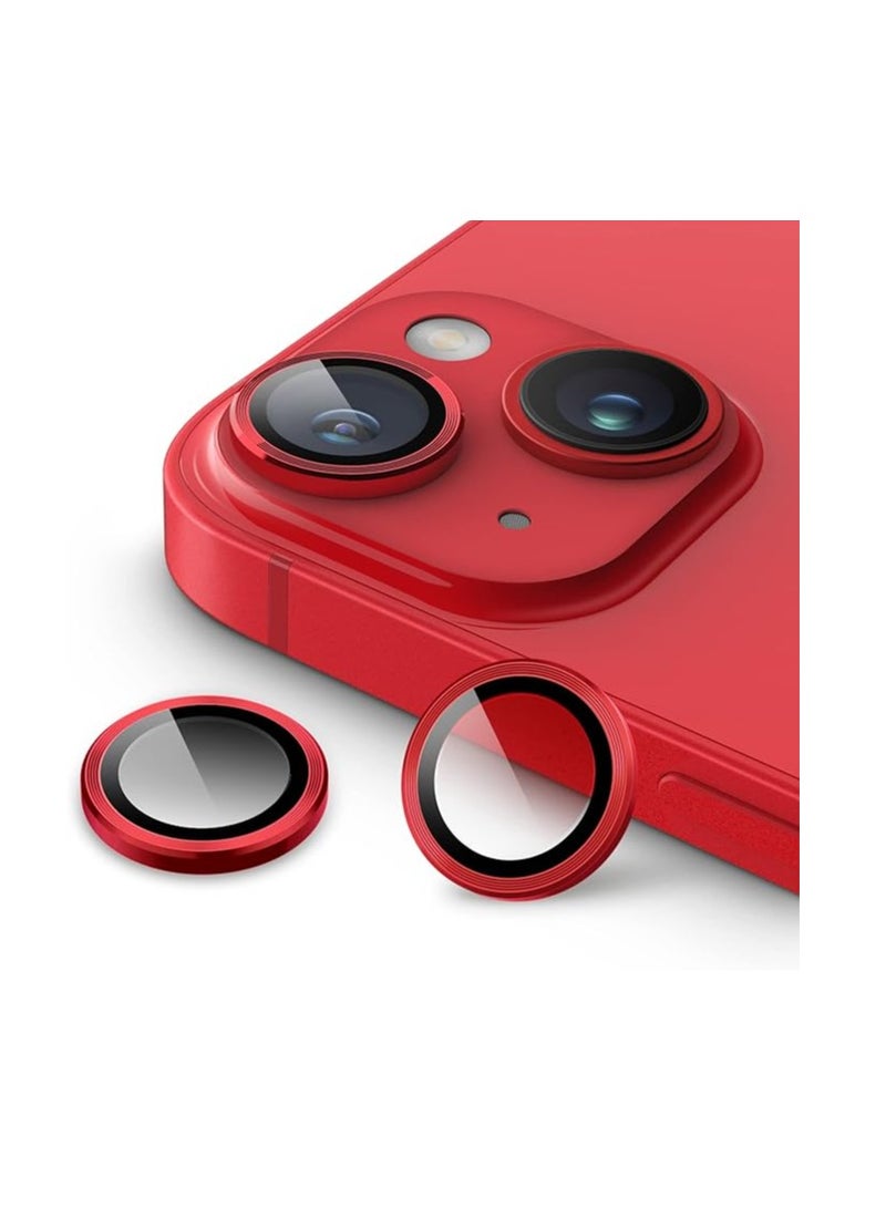 Digi Core مجموعة تغطية كاملة لهاتف iPhone 14 Plus واقي شاشة 3 عبوات 6.7 بوصة 2.5D حواف منحنية مع عدسة كاميرا iPhone 14 Plus وورقة شفافة من مادة PVC مضادة للخدش (iPhone 14 Plus، أحمر) - Image 5