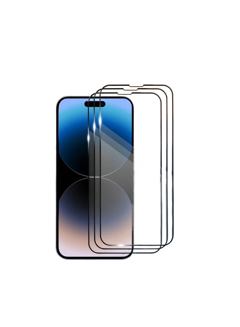 Digi Core مجموعة تغطية كاملة لهاتف iPhone 14 Plus واقي شاشة 3 عبوات 6.7 بوصة 2.5D حواف منحنية مع عدسة كاميرا iPhone 14 Plus وورقة شفافة من مادة PVC مضادة للخدش (iPhone 14 Plus، أحمر) - Image 3