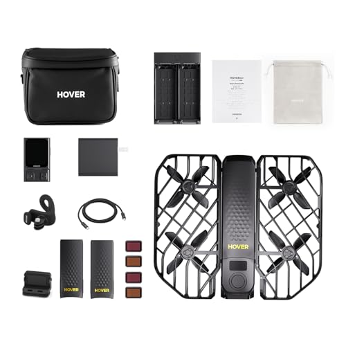 HOVERAir X1 PROMAX 8K Action Flying Camera Foldable Drone with Camera with 42 KMH Follow Speed 10 Fully Automatic Flight Modes Fly Anywhere with OmniTerrain SmoothCapture 20Cycling Combo