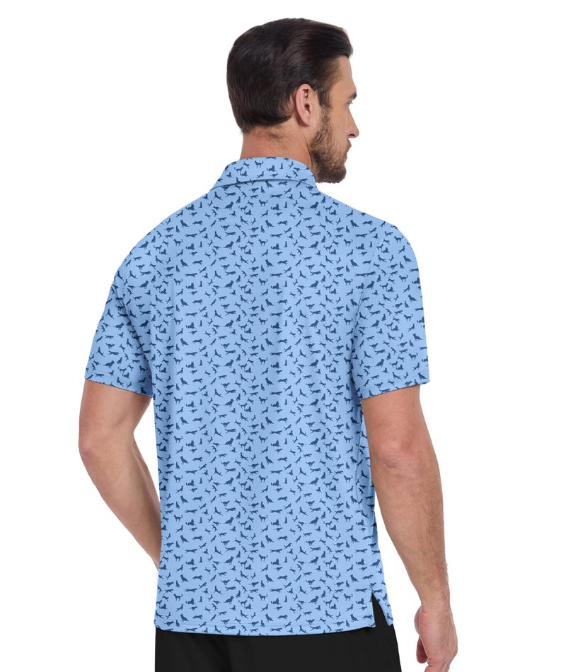 ZITY Men's Golf Shirts Short Sleeve Moisture Wicking Performance Print Patterns Casual Collared Golf Polo Shirt for Men - Image 2