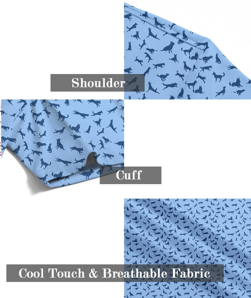 ZITY Men's Golf Shirts Short Sleeve Moisture Wicking Performance Print Patterns Casual Collared Golf Polo Shirt for Men - Image 5