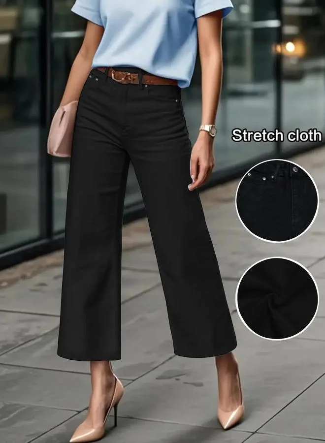 Take Two  Black High Rise Straight Leg Jeans for Women | Best Price UAE