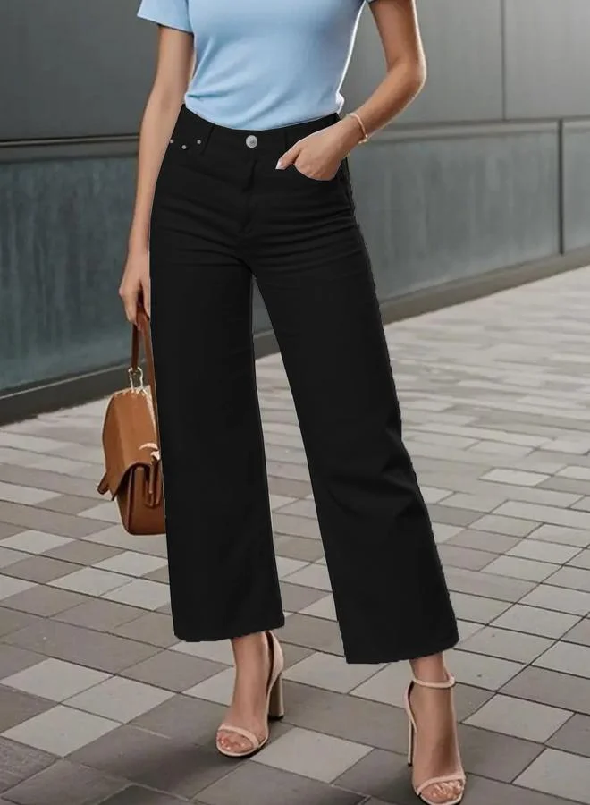Take Two  Black High Rise Straight Leg Jeans for Women | Best Price UAE