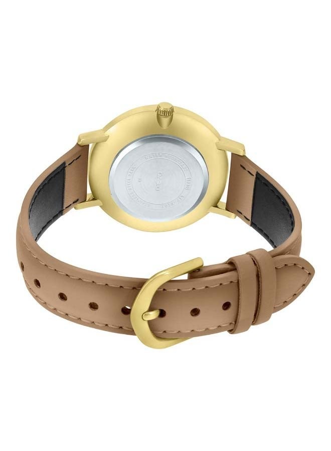 CASIO Casio LTP-VT01GL-7BUDF Women's Leather Analog Wrist Watch, 33 mm, Brown - Image 2
