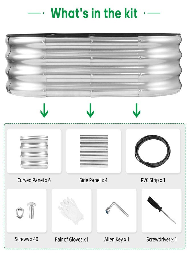 JERIA Raised Garden Bed,Galvanized Raised 4×2×1ft Planter Boxes Outdoor with Easy Assembly, Large Garden Bed for Vegetables, Fruits, Flower - Image 3