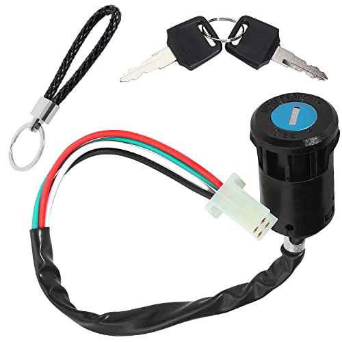 YOFMOO Ignition Key Switch for ATV Quad Scooter Go Kart Moped Buggy Pocket Mini Dirt Super Kids Bike 49cc 50cc 70cc 90cc 110cc 125cc 150cc 250cc TaoTao Sunl Buyang Roketa Kazuma 4 Pin - Image 1