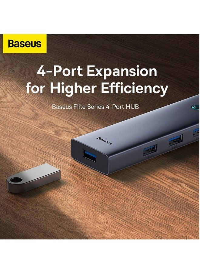 Baseus 4 In 1 Port USB C Hub To USB 3.0 Extension Compatible For MacBook Pro Air Samsung S22 Ultra Huawei Mate XS 2 P50 MateBook LG Chromebook iPad Pro Air 5 Dell XPS 15 Space Grey - Image 3