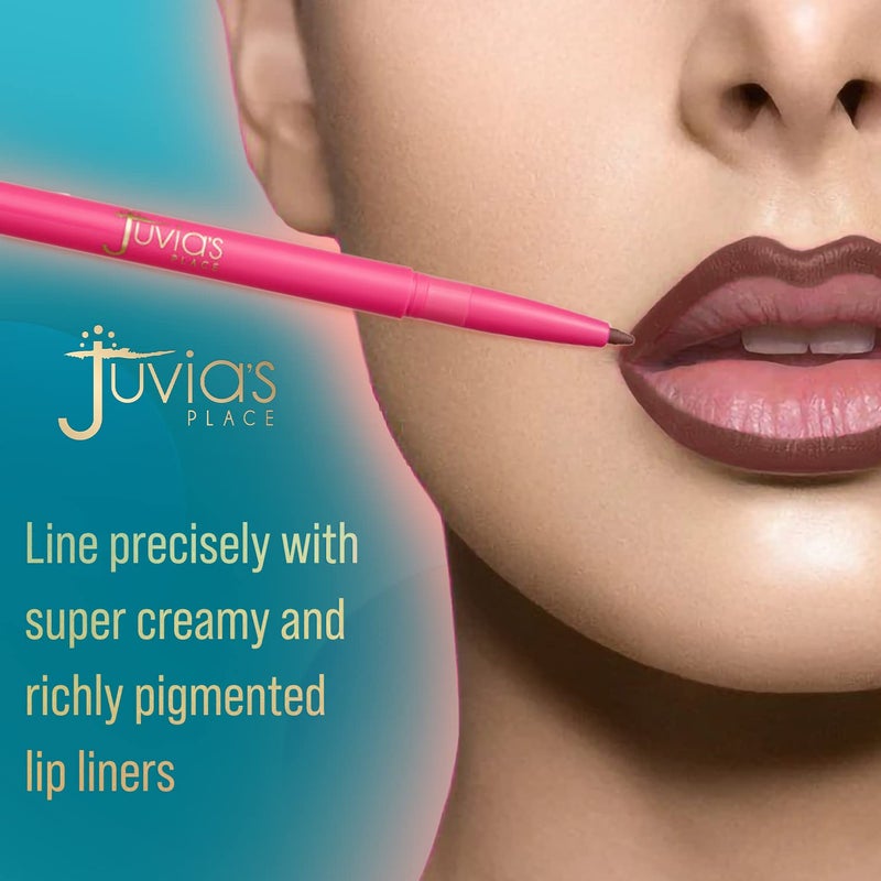 Juvia's Place Coffee Shop Luxe Lip Liner - Kola - Colorstay Matte Finish Lip Pencil, Makeup for Natural Long Lasting Beauty and Sensational Wear, Lip Stain Kiss Proof Cometics - Image 3