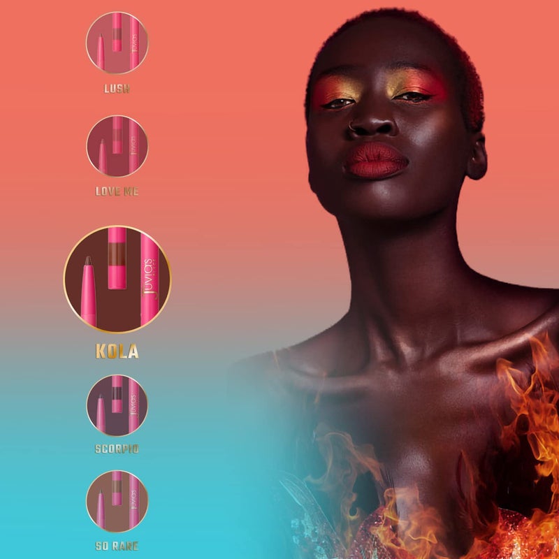 Juvia's Place Coffee Shop Luxe Lip Liner - Kola - Colorstay Matte Finish Lip Pencil, Makeup for Natural Long Lasting Beauty and Sensational Wear, Lip Stain Kiss Proof Cometics - Image 5