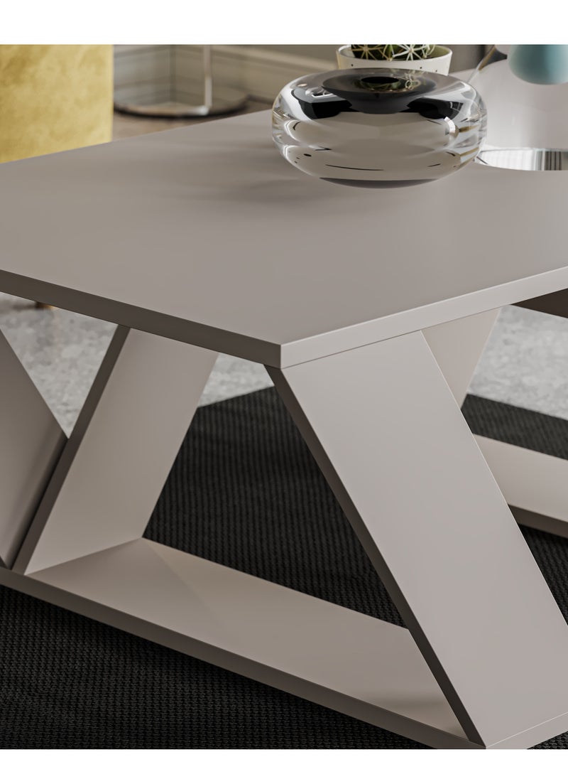 Mourah Home - Pipra Coffee Table - Light Mocha - 2 Years Warranty - Image 1