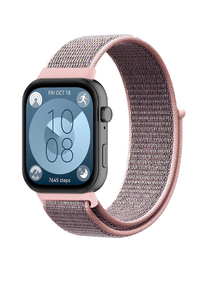 مناسب لـ Huawei Watch Fit 3/FIT 4/FIT 4 Pro Velcro Nylon Loop Strap - Image 1