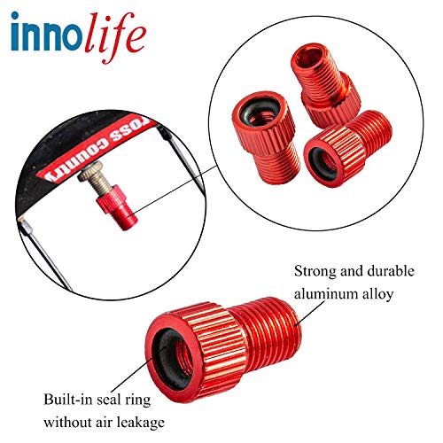 INNOLIFE Aluminum Presta to Schrader Converter Car Valve Adapter Bicycle Bike Tube Pump Air Compressor Tools (Mixed Colors) - Image 4