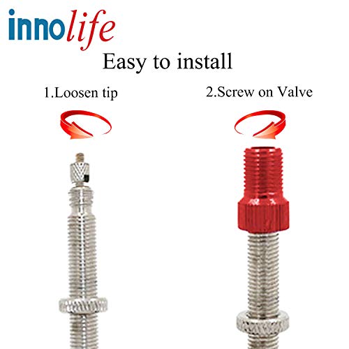 INNOLIFE Aluminum Presta to Schrader Converter Car Valve Adapter Bicycle Bike Tube Pump Air Compressor Tools (Mixed Colors) - Image 3