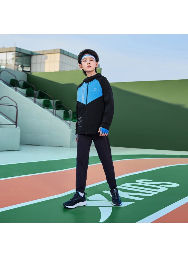XTEP Boys' Spring Fashion Knitted Sportswear 2025 New Arrival Lightweight Windproof Versatile Hooded Top Kids Wear - Image 5