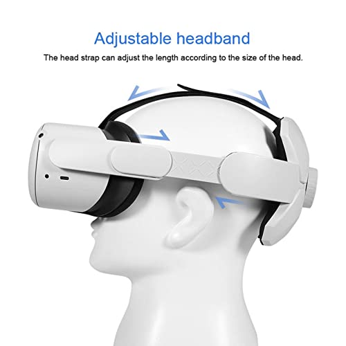 Careflection Elite Strap for Oculus Meta Quest 2 / Oculus Quest 2, Adjustable Head Pad Head Extend Strap Replacement Provides Longer Enhanced Grip, Comfortable Fit Balance & Support Better Comfort VR Accessory V2 - Image 5