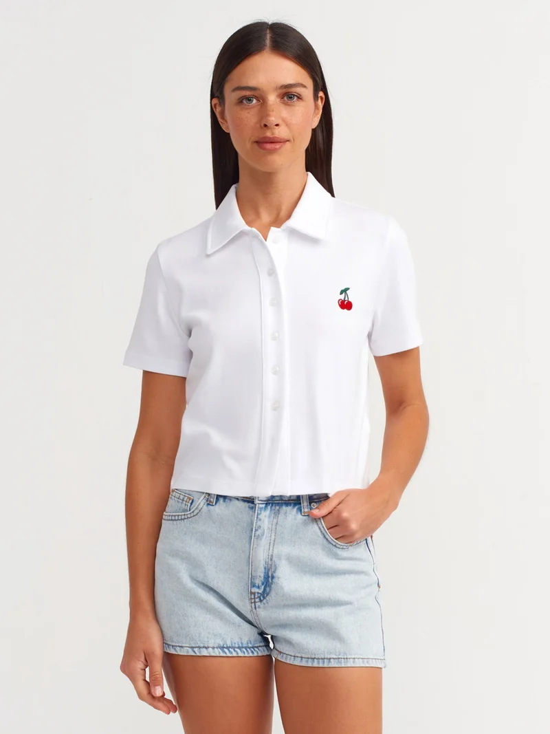Dilvin 71507 Classic Denim Mom Shorts-Light Blue