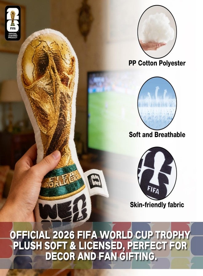 MESUCA FIFA 2026 World Cup Trophy Pillow - Official FIFA Soccer Collectible, Soft Plush FIFA World Cup Trophy Pillow for Fans, for Football Lovers, Game Room Decor - Image 3