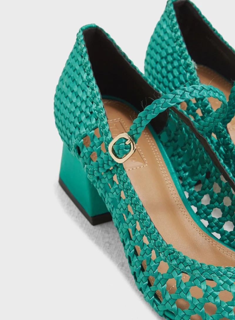 TOPSHOP Jenna Woven Court Shoes