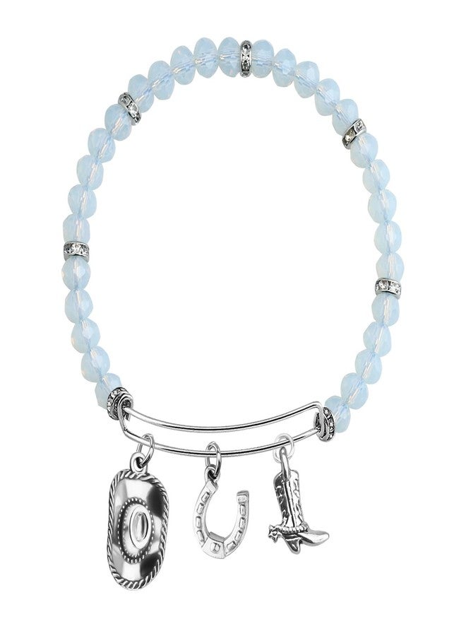 FEELMEM Cowl Jewelry Equestrian Bracelet l Western Jewelry Horses Horseshoe Charm Bracelet Horse Lover Gift - Image 2