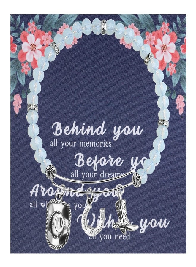 FEELMEM Cowl Jewelry Equestrian Bracelet l Western Jewelry Horses Horseshoe Charm Bracelet Horse Lover Gift - Image 1