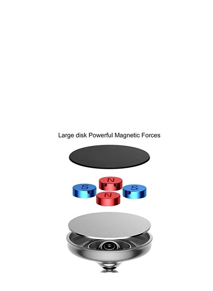 Magnetic Phone Holder for Car Universal Mobile Stand with 360 Degree Swirl Design Paste Type for Dashboard/Wind Shield - Black - Image 3