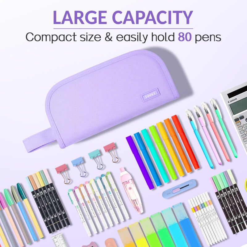 Sooez Wide Opening Pencil Case, Large Capacity Pencil Pouch Organizer Aesthetic Pencil Bag for School Supplies Stationery, Marker Pouch Makeup Bag Organizer - Image 2