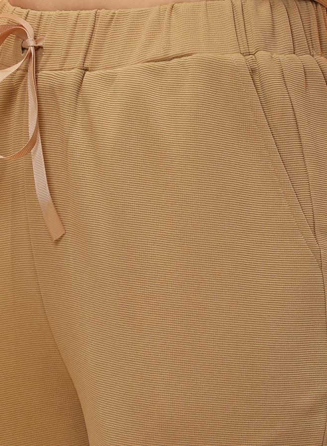 Globus Women Brown Sleeveless Crop Top and Trousers Co-Ords - Image 5