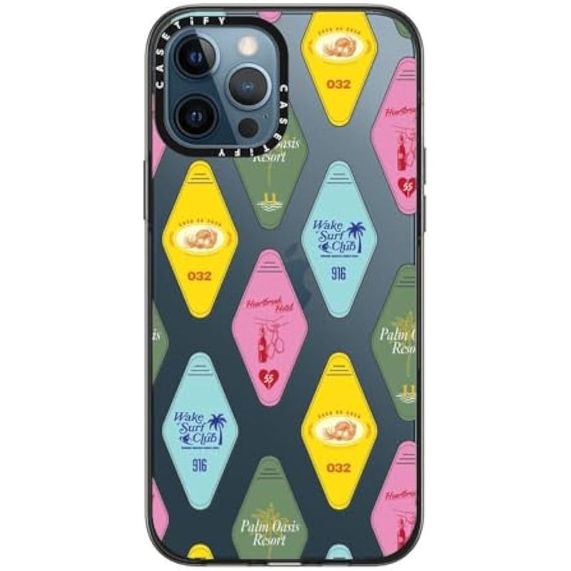 Casetify Compact Case for iPhone 12 Pro Max 【2x Military Grade Drop Test/4ft Drop Protection】 - Resort Keys - Black - Image 4