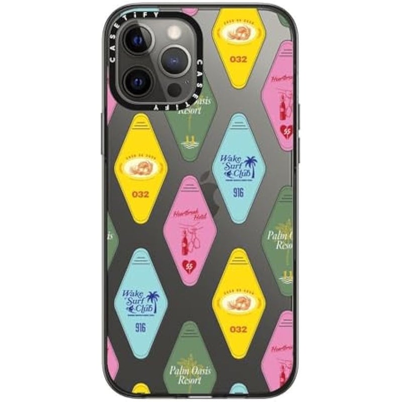 Casetify Compact Case for iPhone 12 Pro Max 【2x Military Grade Drop Test/4ft Drop Protection】 - Resort Keys - Black - Image 2