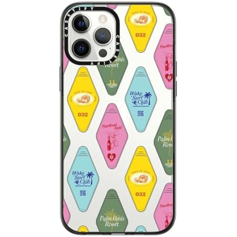 Casetify Compact Case for iPhone 12 Pro Max 【2x Military Grade Drop Test/4ft Drop Protection】 - Resort Keys - Black - Image 1