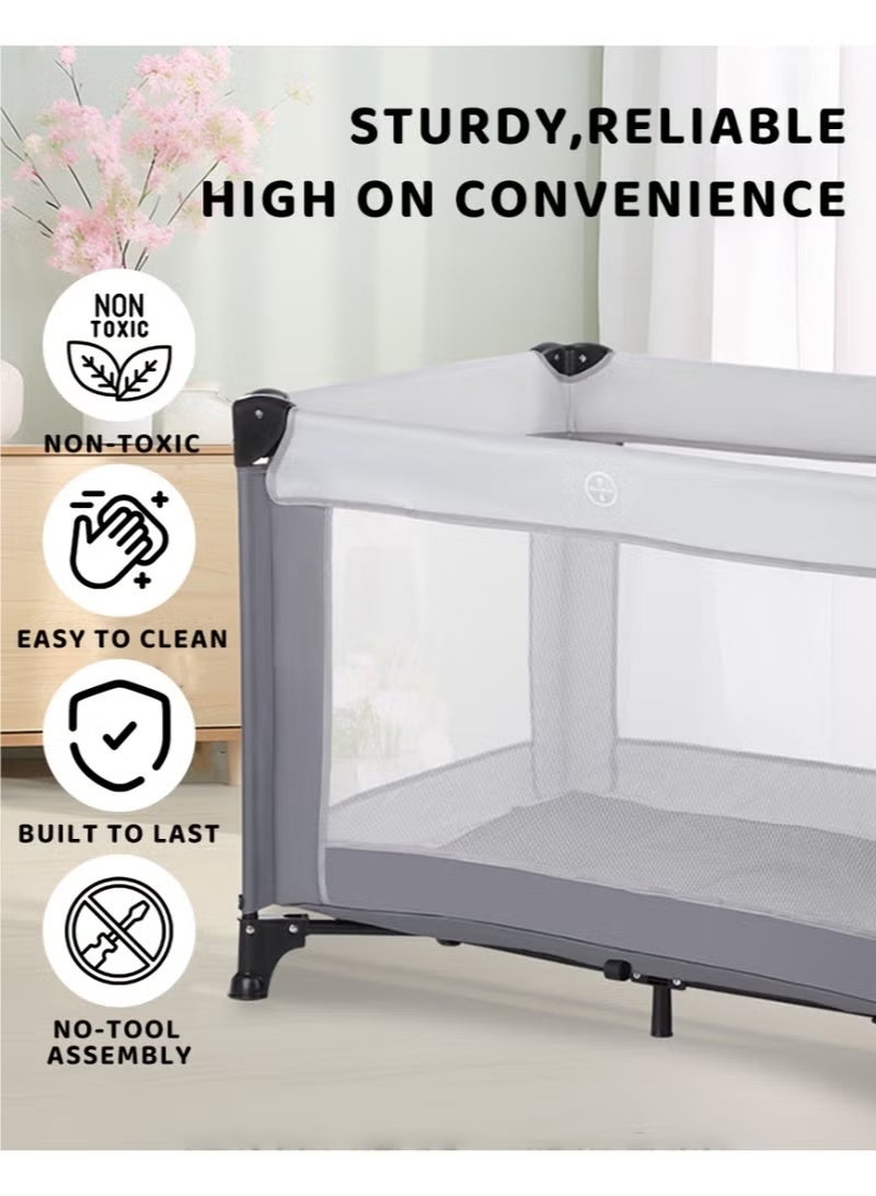 ريوليو السرير المحمول والمريح للرضّع – قابل للتنفس، مبطن وناعم، سهل الطي والتركيب - Image 2